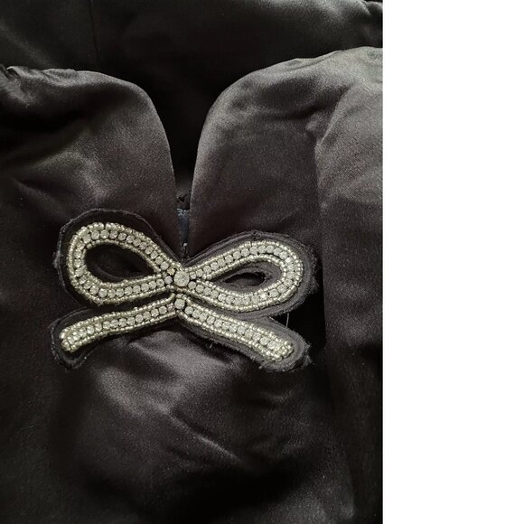 By Anthropologie Maeve Strapless Bow Bubble-Hem Mini Dress size L new nwT - Picture 4 of 5